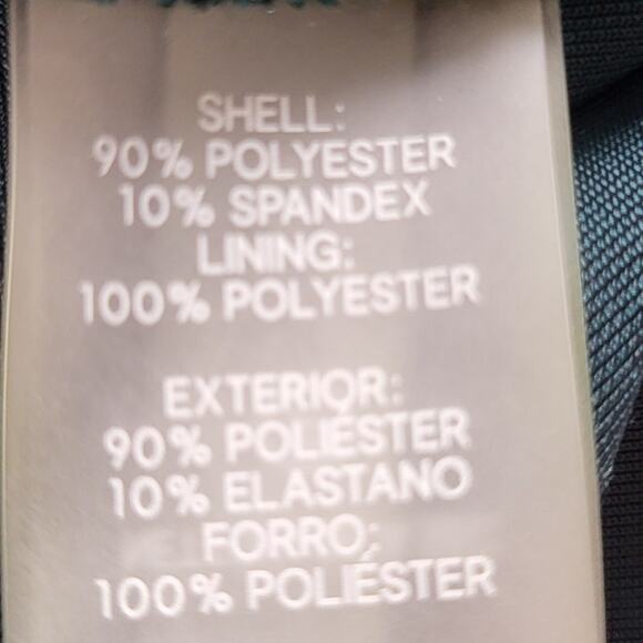 CALVIN KLEIN Green Velvet High Neck Cowl Back PullOn Cap Sleeve Midi Dress Sz 14 - Picture 13 of 15